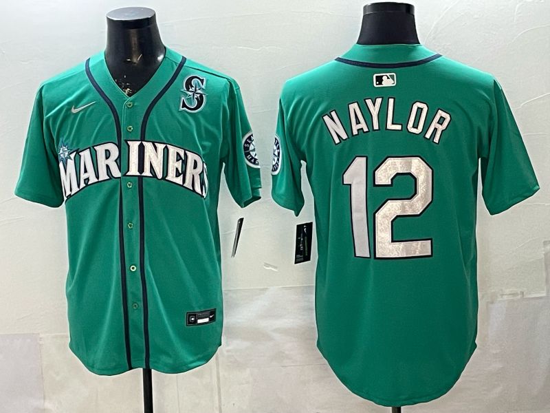 Men Seattle Mariners #12 Naylor Green Game 2026 Nike MLB Jersey style 02